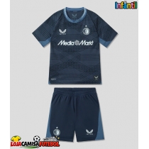 Camisa de Futebol Feyenoord Equipamento Secundário Infantil 2025-26 Manga Curta (+ Calças curtas)